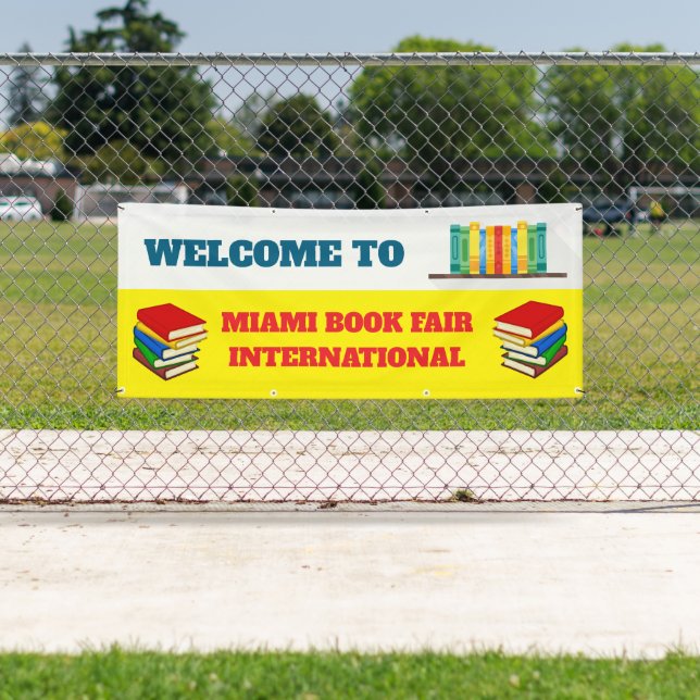 Bannière personnalisée de la Foire du livre (En situation)