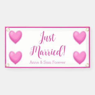 Bannière personnalisée juste mariée