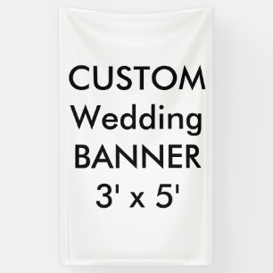 Bannière personnalisée mariage 3' x 5'
