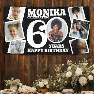 Bannière personnalisée pour 60e anniversaire avec