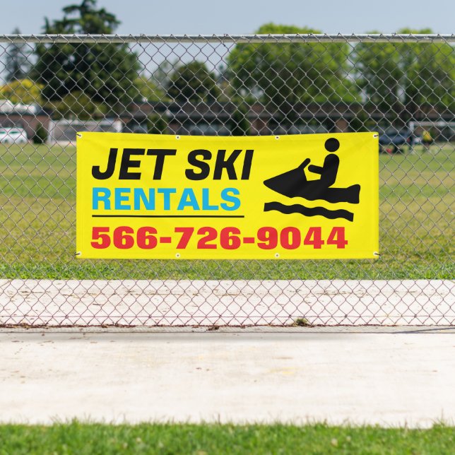 Bannière personnalisée pour la location de Jet Ski (En situation)