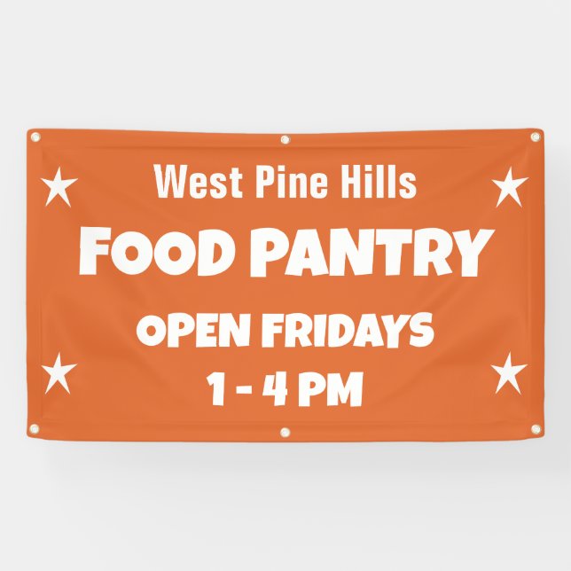 Bannière personnalisée pour la réserve de nourritu (Horizontal)