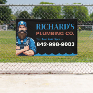 Bannière personnalisée pour les services de plombe