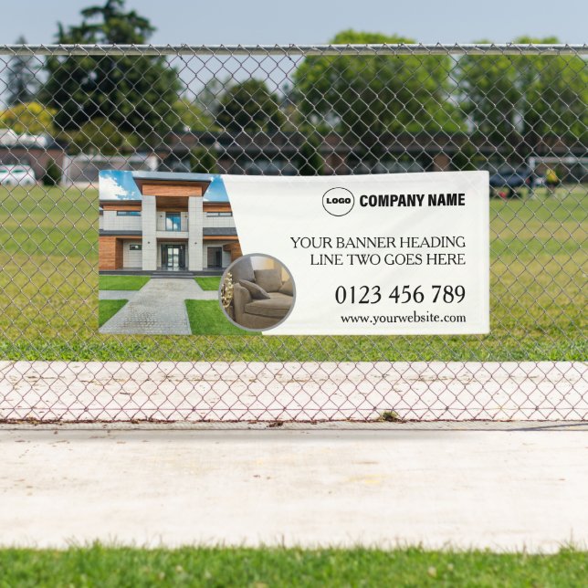 Bannière personnalisée pour l'immobilier (En situation)