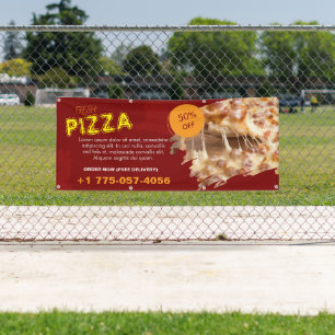 Bannière personnalisée pour pizzéria