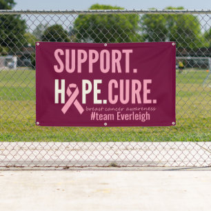 Bannière personnalisée sur mesure pour cancer du s