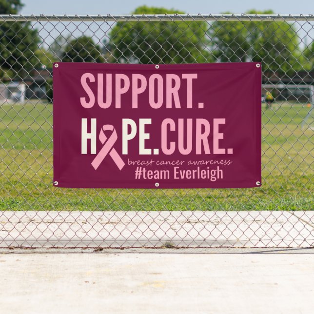 Bannière personnalisée sur mesure pour cancer du s (En situation)