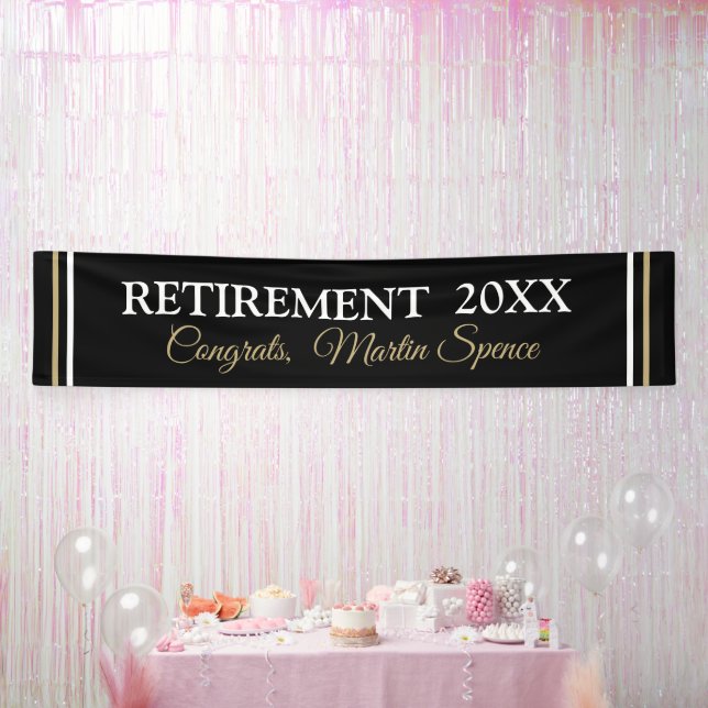 Bannière personnalisée XL 12' pour la retraite (Fête)