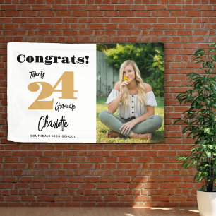 Bannière photo Bold 2024 Gold Congrats Graduate