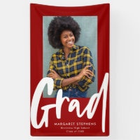 Bannière photo Grad en rouge gris tendance