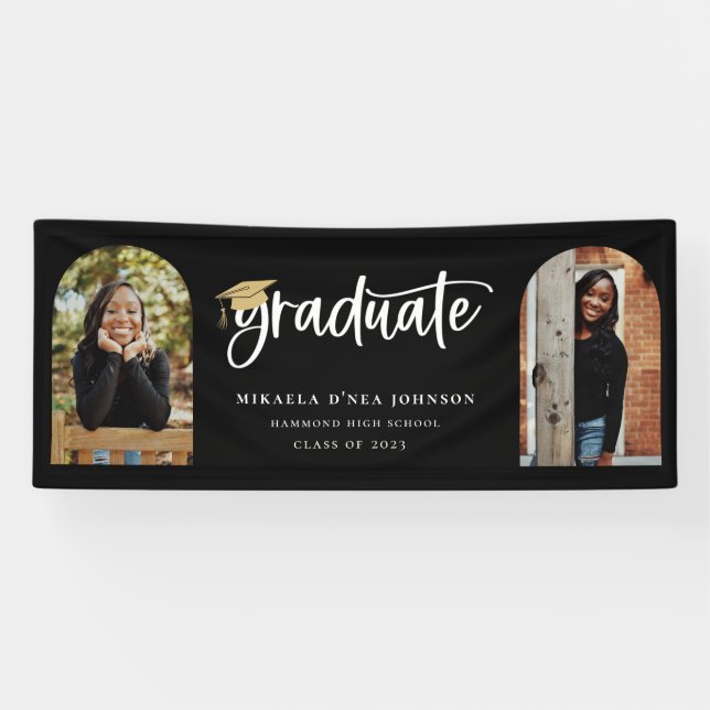 Bannière photo Jouer Script Graduation (Horizontal)