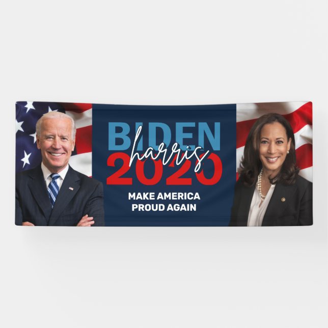 Bannière photo patriotique de la campagne Biden Ha (Horizontal)