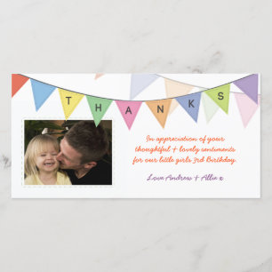 Bannière Photocard brillant de Merci de cadeau