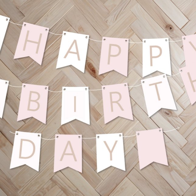 Bannière Pink Anniversaire Personnalisé (Créateur téléchargé)