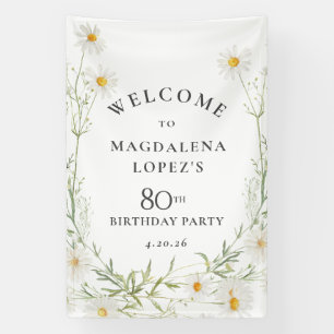 Bannière pour 80e anniversaire - Marguerite, fleur