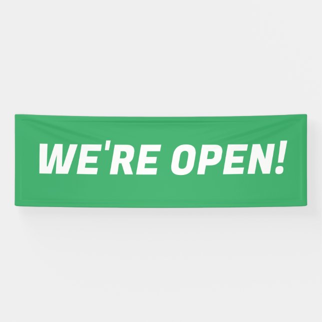 Bannière promotionnelle Open l Green & White (Horizontal)