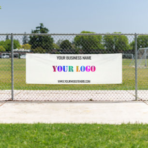 Bannière promotionnelle personnalisée avec logo et