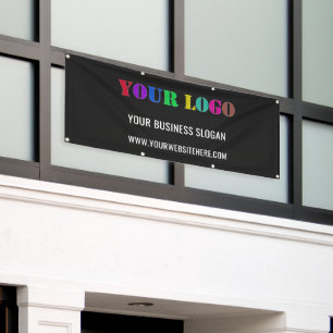 Bannière promotionnelle personnalisée avec logo et