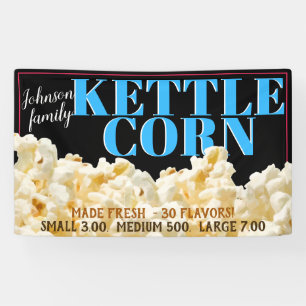 Bannière publicitaire Kettle Corn Popcorn