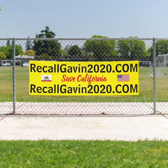 Bannière Recallgavin2020 de 2,5 x 8 pi (En situation)