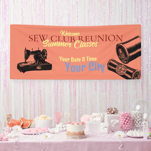 Bannière Retrouvailles du Club de couture de style (Fête)
