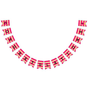 Bannière rose d'étamine de Flamant rose