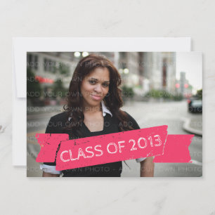 Bannière rose Grunge 2013 Grad Invitation