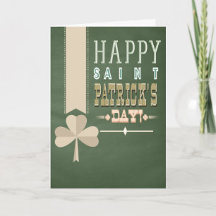 Bannière ruban rustique Carte de jour St Patrick