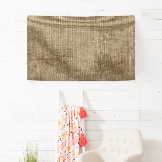 Bannière Rustique Burlap - Personnalisée inspirée  (En situation)