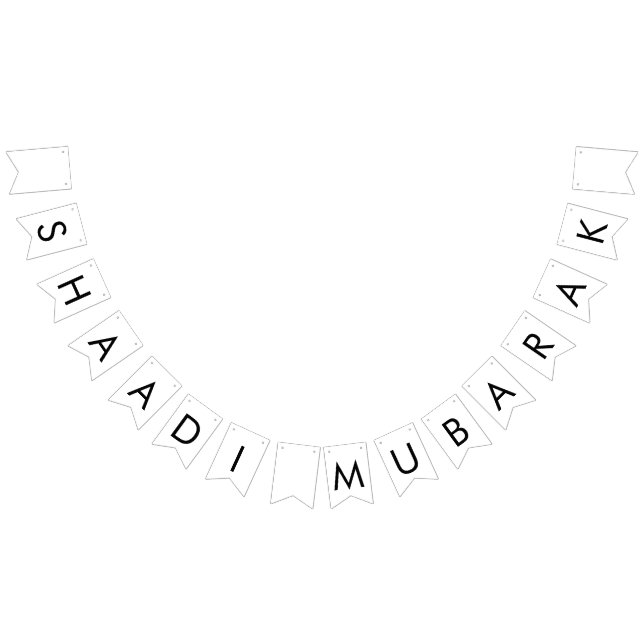 Bannière Shaadi Mubarak Pennant Bunting (Tout)