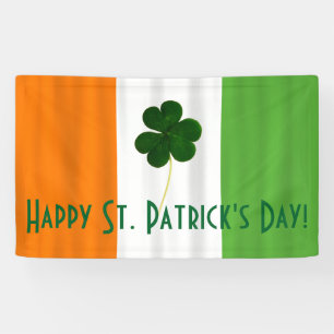 Bannière Shamrock de couleurs irlandaises de St. P