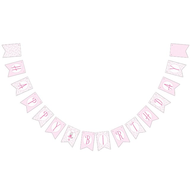 Bannière Tutu Cute Bunny "Joyeux Anniversaire" (Tout)
