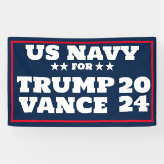 Bannière US NAVY pour Trump Vance 2024