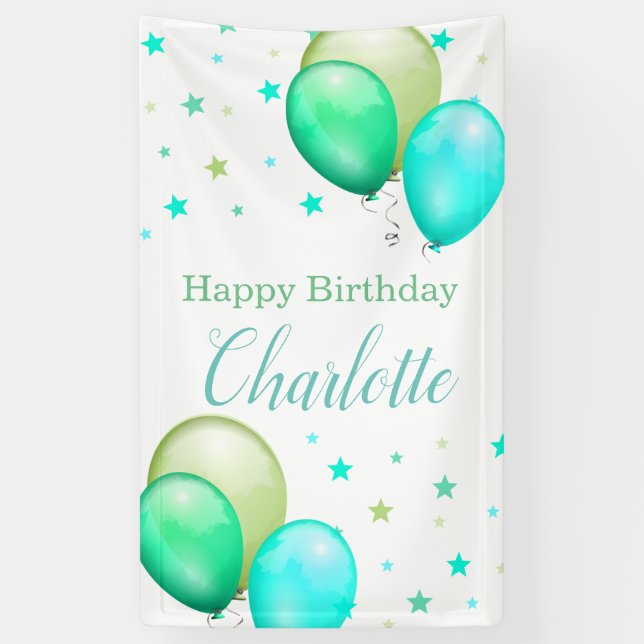 Bannière verticale d'anniversaire de ballons (Vertical)