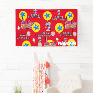 Bannière Vinyl, Bannière Joyeuse 7ème Anniversaire