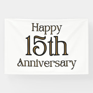 Bannière vinyle 4x6 pour 15e anniversaire