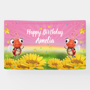 Bannière vinyle de 5' x 3' de coccinelle Ladybug C