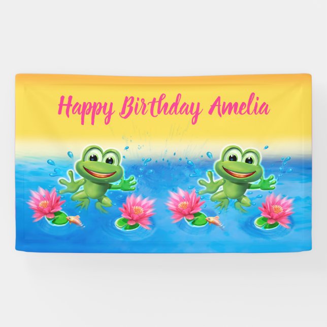 Bannière vinylique Customisée 5' x 3' Leapfrog (Horizontal)