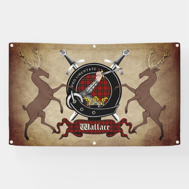 Bannière Wallace Clan Badge 3x5 (Horizontal)