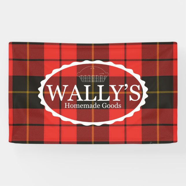 Bannière Wally's Homemade Goods in Plaid (Horizontal)
