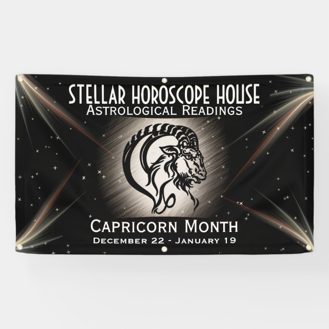 Bannière Zodiac Capricorne Faire n'importe quel si (Horizontal)