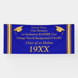 Bannières Bleu et Or ou Réunion de classe