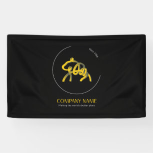 Bannières en vinyle de logo personnalisé foncé