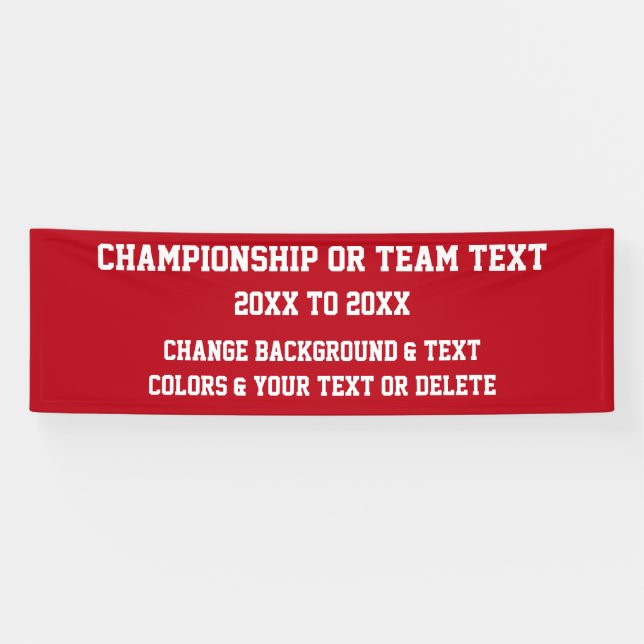 Bannières faites sur commande de championnat VOS (Horizontal)
