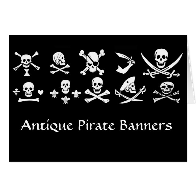 BANNIÈRES NOIRES ANCIENNES ET CARTES DE TRÉSOR (Devant horizontal)