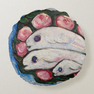 Banquet in Silence, 1935-1936 by Marsden Hartley Round Pillow