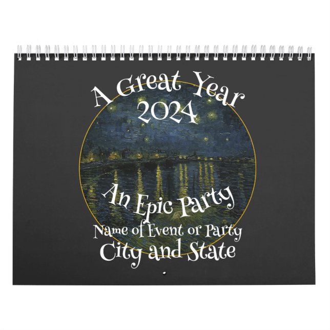 Banquet Tea Garden Surprise Party Block 2024 Calendar (Cover)