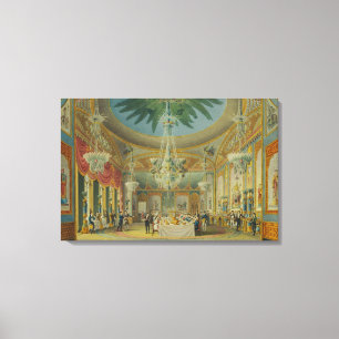 Banqueting Room, from 'Views of Royal Pavilion Canvas Print