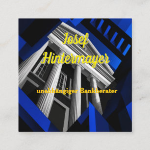 Banquier, carte de visite de banquier