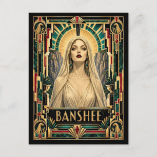 Banshee, Art Deco Mythical Postcard